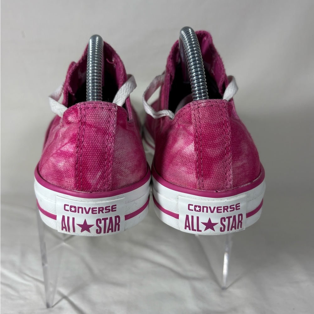 Converse All Star Bright Pink Tie Dye Lace Up Unisex Sneakers SZ M's 8/W's 10 - Picture 8 of 12